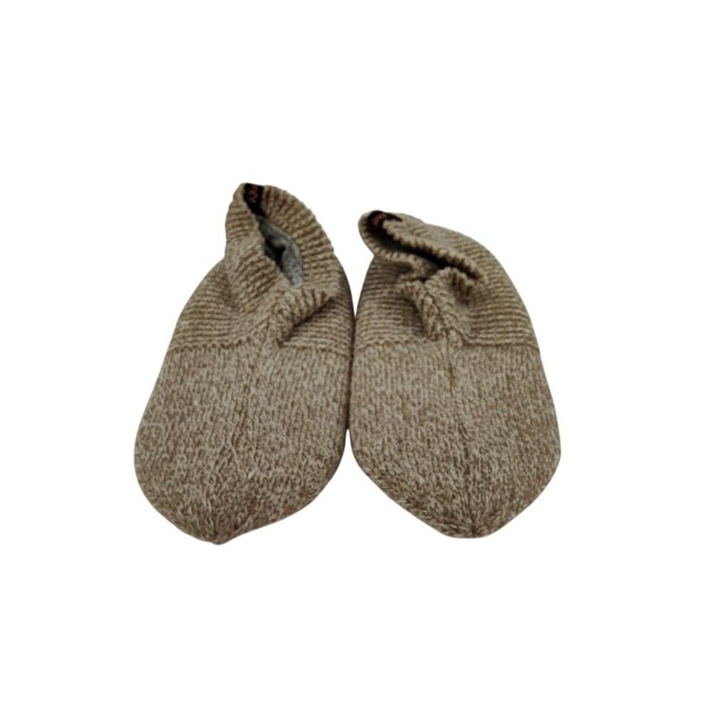 Quince Women Fleece Lined Gripper Slippers Tan S